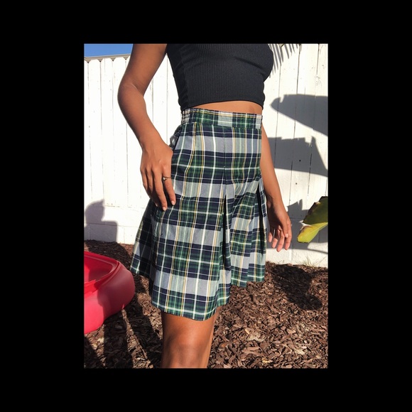 90s AUTHENTIC PLAD PLEATED SCHOOLGIRL SKIRT✨✨ - Picture 2 of 7